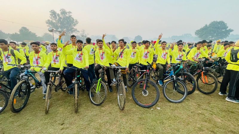 Ludhiana's Youth Participated in Massive Cycle Rally Against Drug Menace
