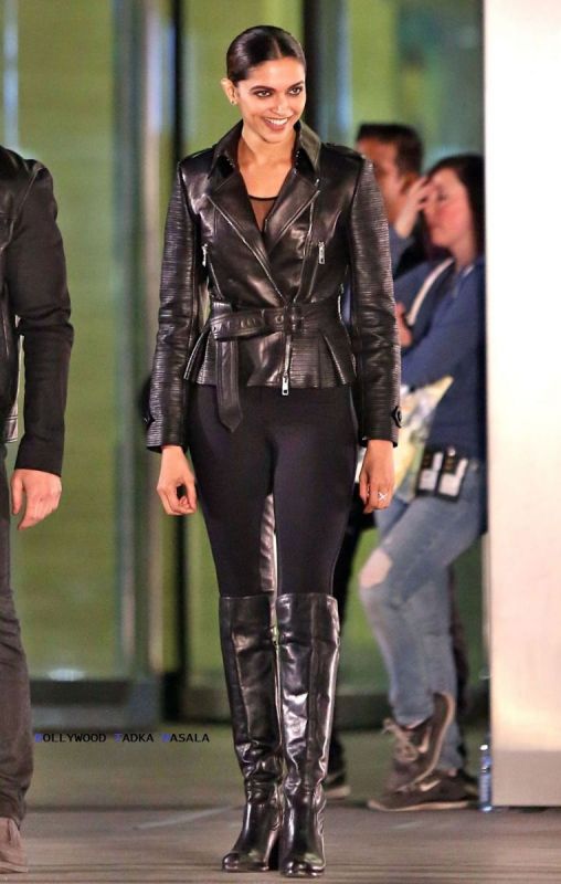 Deepika Padukone in leather attire