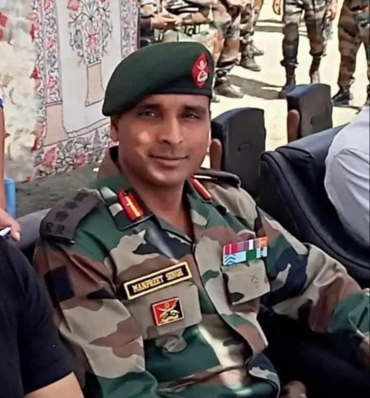 Heartfelt Farewell: Colonel Manpreet Singh's Son Salutes His Martyred Father