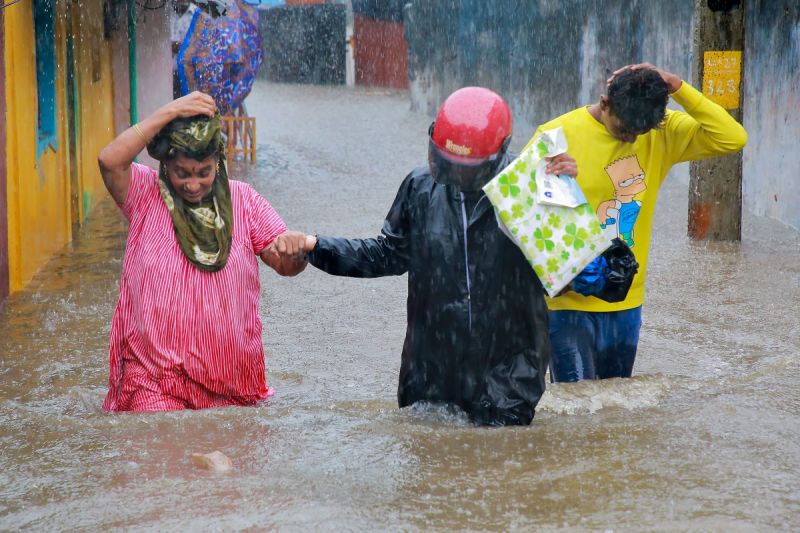 Pics: Tamil Nadu Grapples with Heavy Rains; Educational Institutions Shut