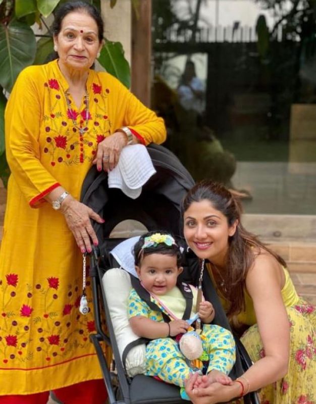 Shilpa Shetty with her Mother-In-Law
