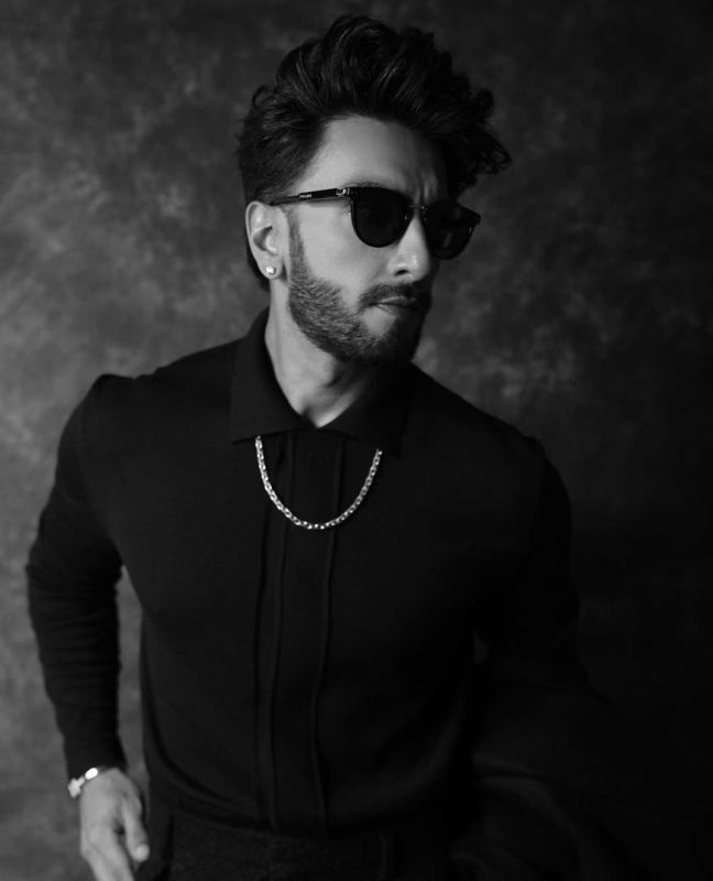 Ranveer Singh's Sizzling Black Ensemble Ignites the Silver Screen
