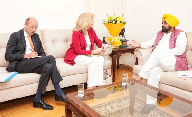 Punjab CM Bhagwant Mann Meets Dutch Ambassador Marisa Gerards, Explores Investment Prospects for Punjab
