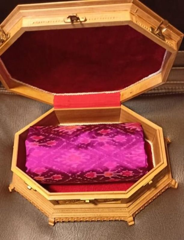 PM Narendra Modi presented a Sitar made of sandalwood to French President Emmanuel Macron as a gesture of friendship and cultural exchange. President Macron's wife, Brigitte Macron was also presented with a sandalwood box and other items.
