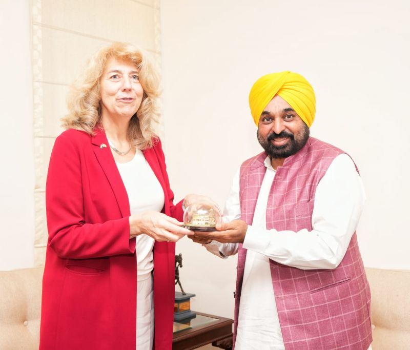 Punjab CM Bhagwant Mann Meets Dutch Ambassador Marisa Gerards, Explores Investment Prospects for Punjab
