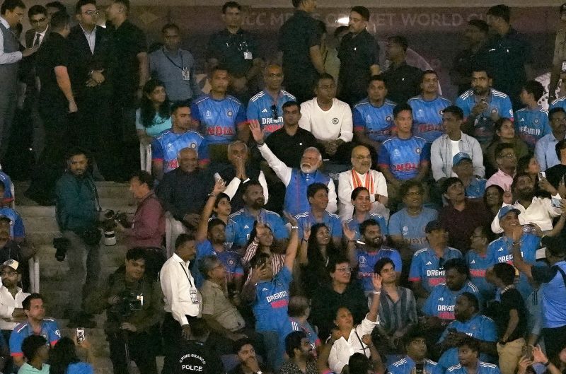 In Pics: Prime Minister Narendra Modi, Union HM Amit Shah at Ahmedabad Stadium 