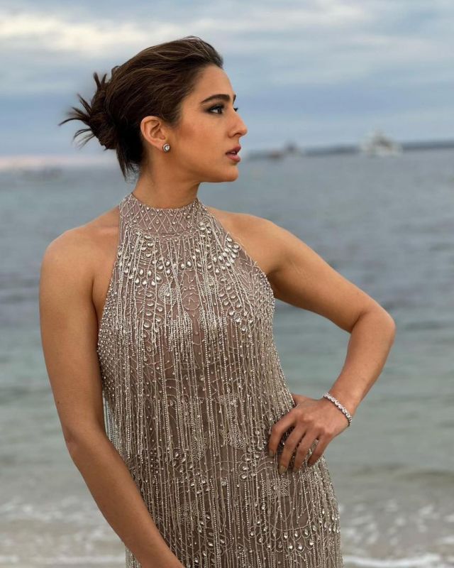 Sara Ali Khan Sprinkles her Glow at Cannes film festival 2023, Wears Dripping Dress 