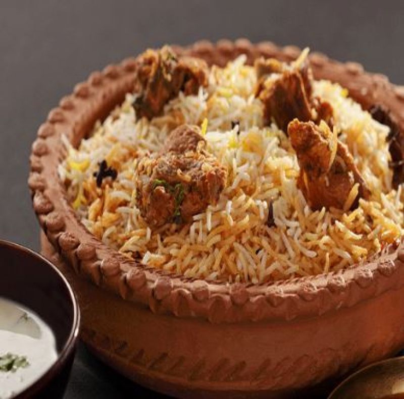 Mutton Biryani: Filled with the rich aroma of spices and ghee
