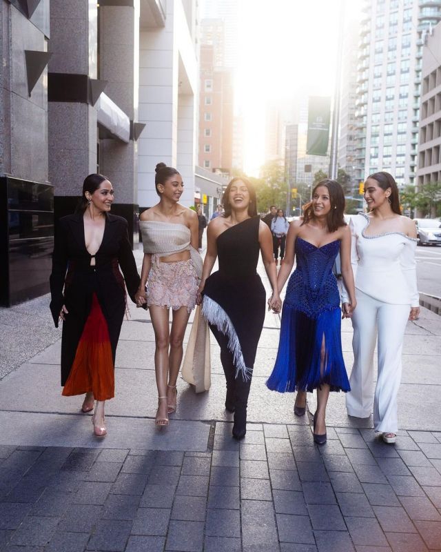Shehnaaz Gill Strikes a Pose with the Girls Squad of 'Thank You For Coming' at TIFF 2023