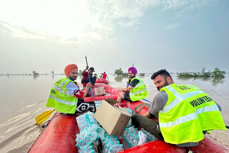 Khalsa Aid Services Continues in Flood Affected Areas of Punjab