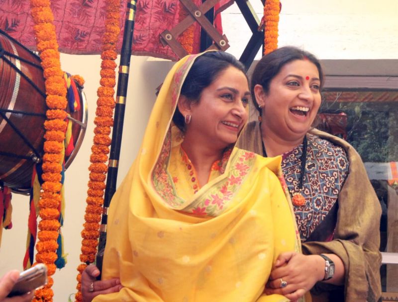 Smriti Irani and Harsimrat Kaur Badal 