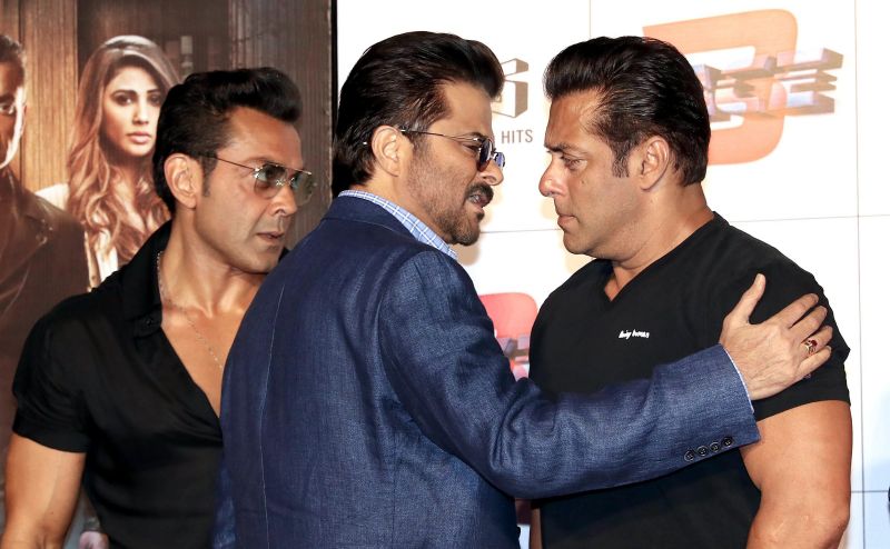 Bobby Deol,Anil Kapoor and Salman khan at Film 'Race 3' trailer launch in mumbai