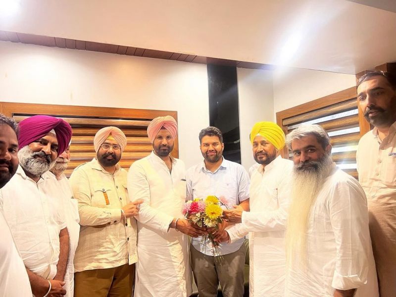 Raja Warring & Other leaders Congratulates Samit Singh on being elected Chief of AIPC Punjab & Chandigarh