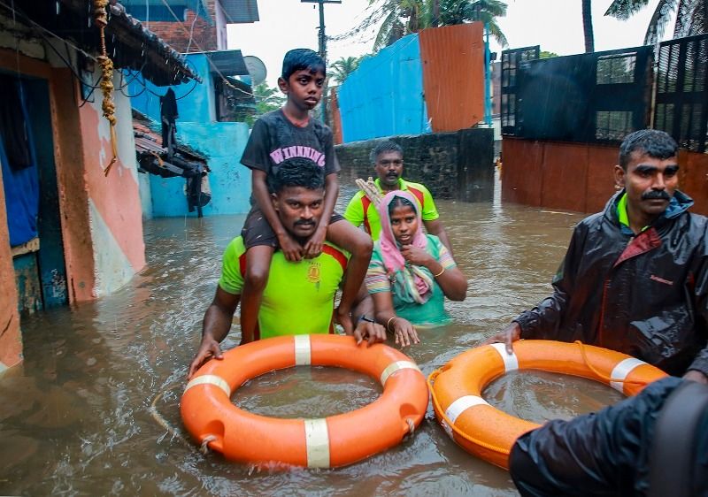 Pics: Tamil Nadu Grapples with Heavy Rains; Educational Institutions Shut