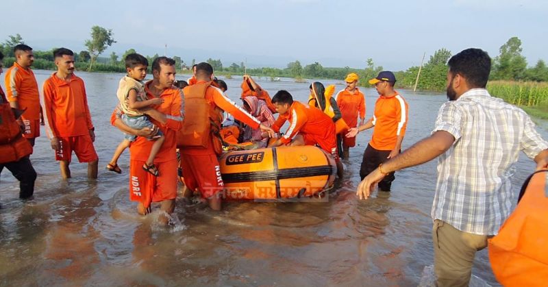 Sutlej River Flooding Worsens Village Conditions: NDRF Teams Lead Relief Operations, Education Minister and MLA Harjot Singh Bains on Ground
