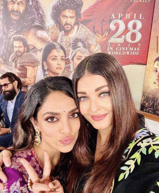 Aishwarya Rai with the amazing cast of Ponniyin Selvan 2