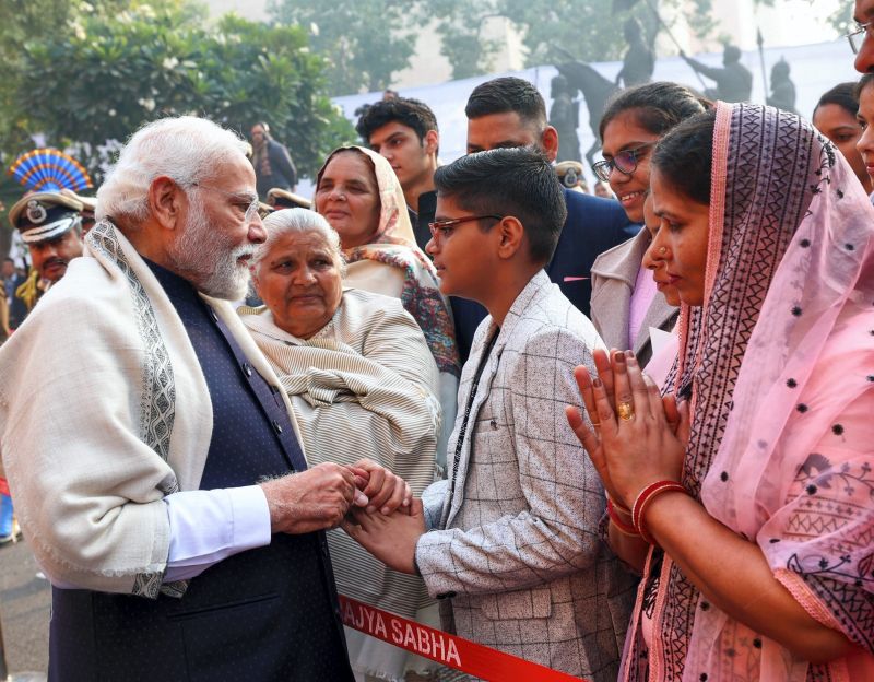 PM Modi Meets Families of Martyred Soldiers from 2001 Parliament Attack