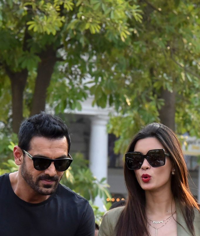 Bollywood Actor John Abraham and Diana Penty During the Film Prmotion Parmanu