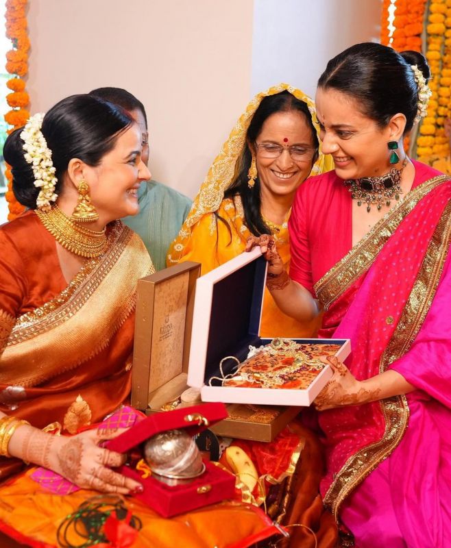 Kangana Ranaut's Sister-in-Law's Enchanting God Bharai Ceremony