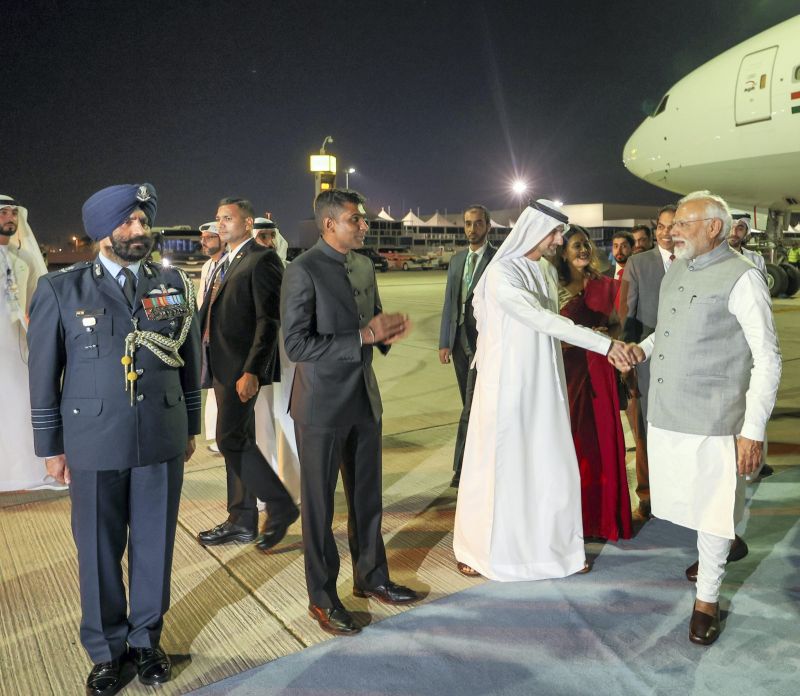 UAE Dy PM & HM Saif bin Zayed Al Nahyan Extends Warm Welcome to PM Modi in Dubai