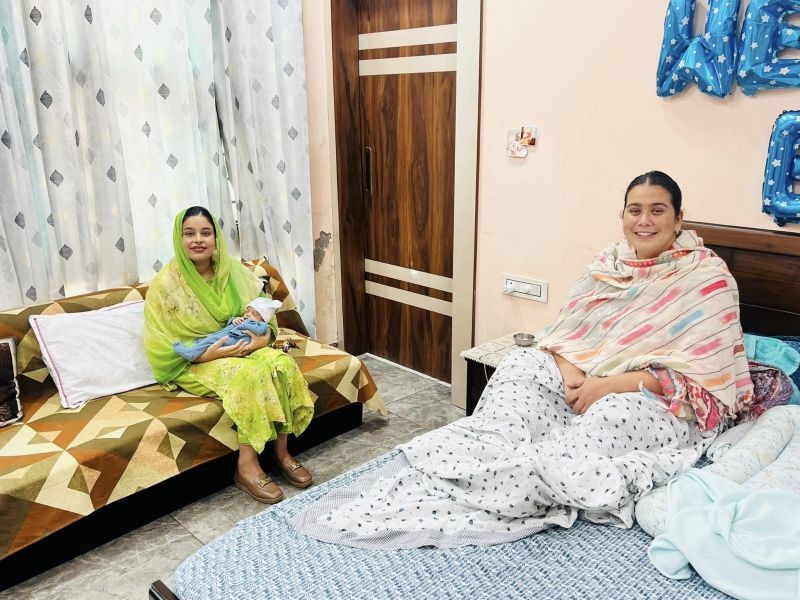 CM Bhagwant Mann's Wife Dr. Gurpreet Kaur Bestows Blessings Upon Sangrur MLA Narinder Kaur Bharaj's Newborn Son
