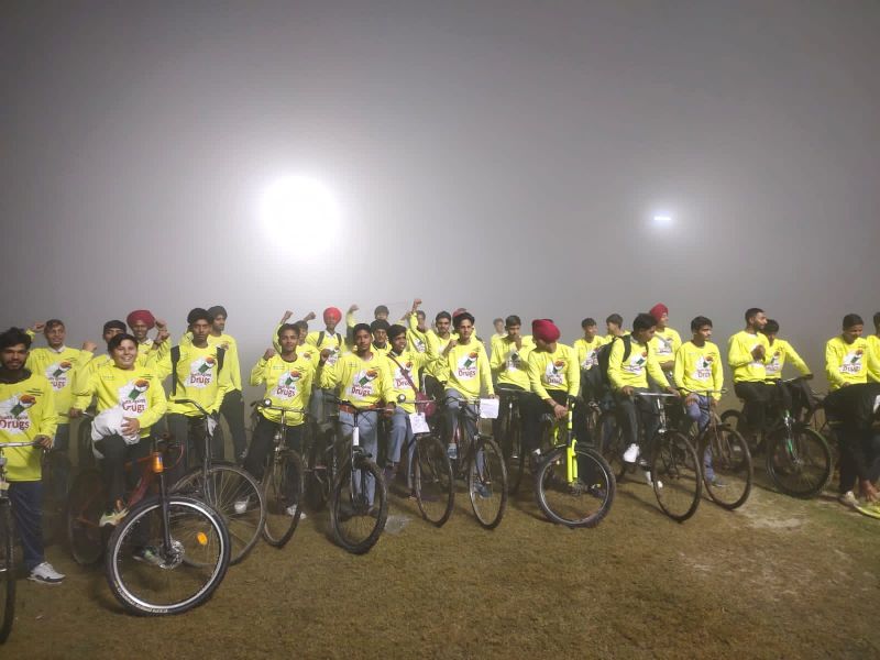 Ludhiana's Youth Participated in Massive Cycle Rally Against Drug Menace