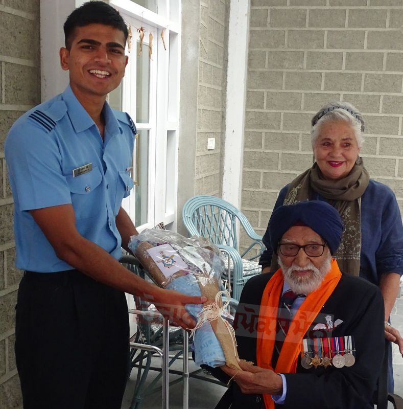 IAF Felicitates the Oldest Combat Pilot Dalip Singh Majithia on his 103rd Birthday