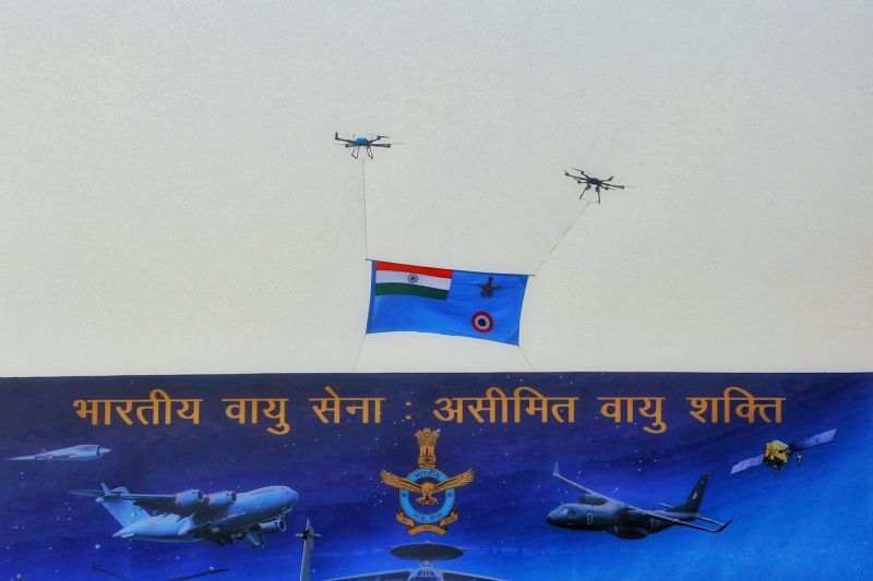 Inauguration of New Air Force Flag & Air Show Marks Indian Air Force Foundation Day Celebration