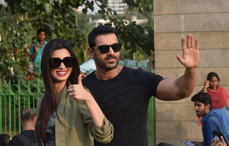 Bollywood Actor John Abraham and Diana Penty During the Film Prmotion Parmanu