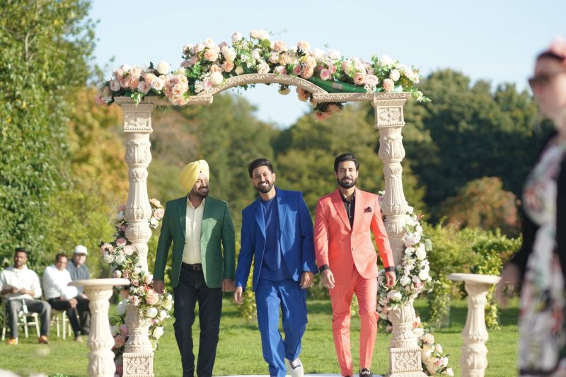 Star Cast of Upcoming Punjabi film 'Carry on Jatta 3' having fun at the Sets