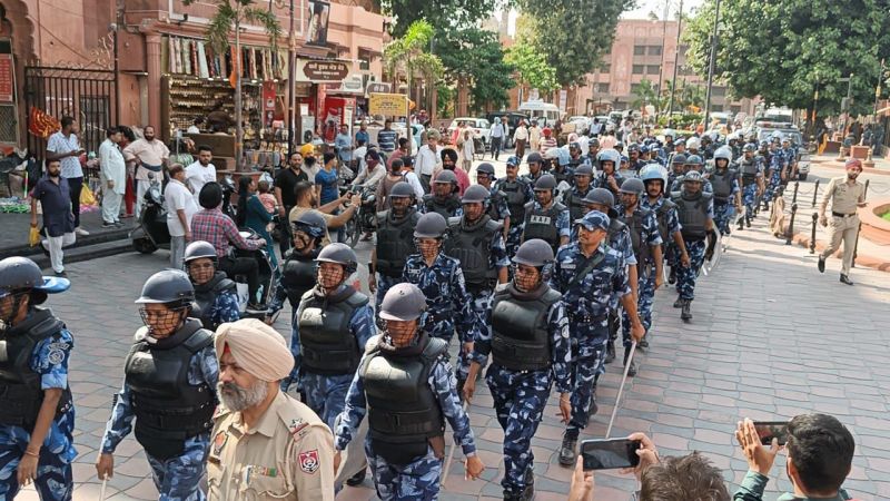 Jalandhar Lok Sabha by-polls: Punjab Police Tightens Security across the state; Cops, Paramilitary Forces Conduct Flag March
