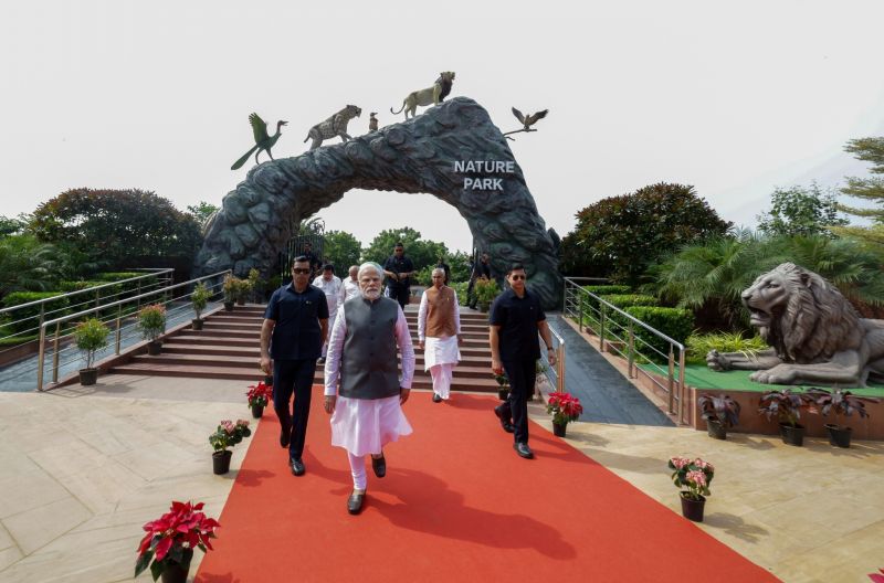 PM Modi Visited Gujarat Science City's Nature Park, Dropped Pics 

