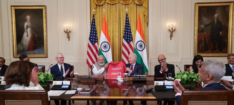 US President Joe Biden Surprises Prime Minister Narendra Modi with a Special T-Shirt Gift
