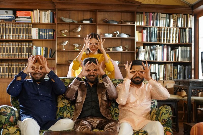 Star Cast of Upcoming Punjabi film 'Carry on Jatta 3' having fun at the Sets