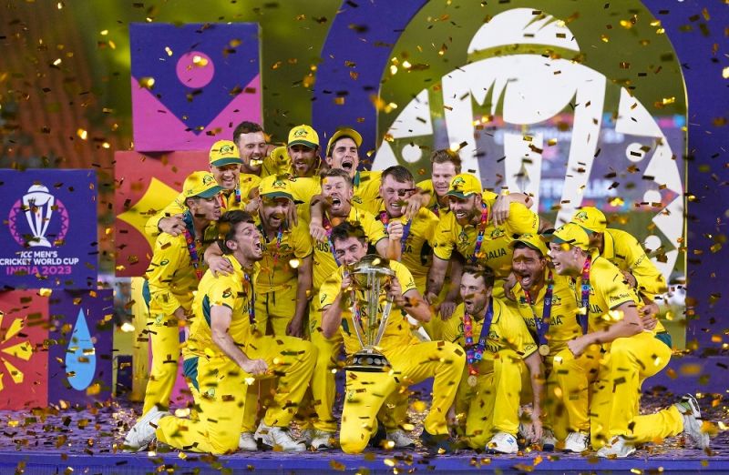 Australian Triumph: Jubilant Celebration as Team Australia Lifts Winning Trophy