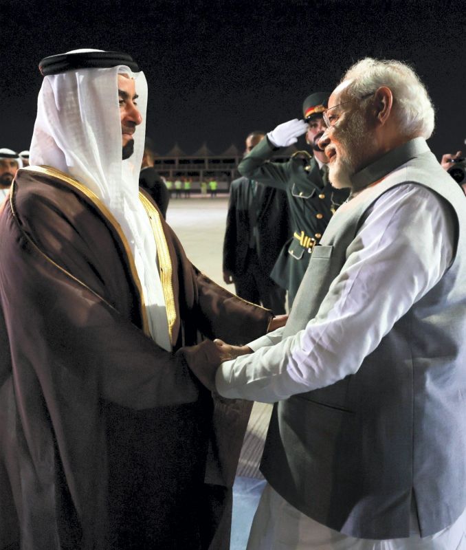 UAE Dy PM & HM Saif bin Zayed Al Nahyan Extends Warm Welcome to PM Modi in Dubai
