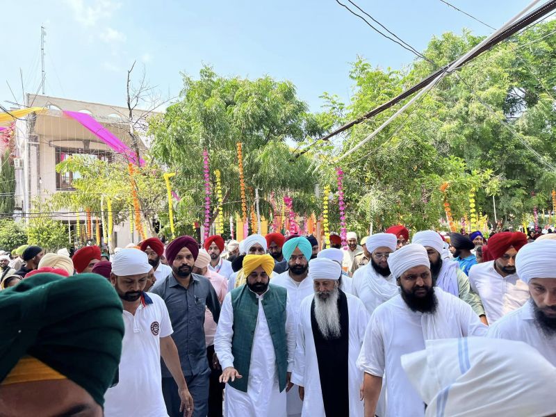 Punjab CM Bhagwant Singh Mann Pays Obeisance at Gurudwara Nanaksar, Jagroan