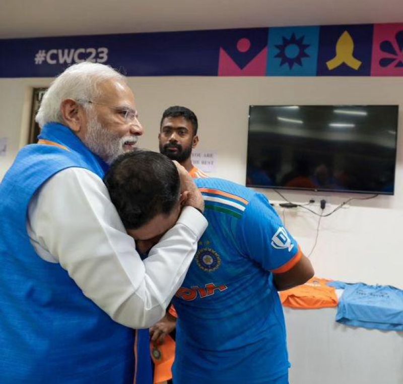 In Pics: PM Narendra Modi Boosts Morale of Players in Dressing Room after World Cup