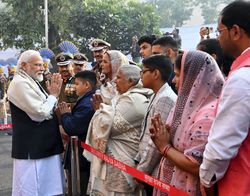 PM Modi Meets Families of Martyred Soldiers from 2001 Parliament Attack