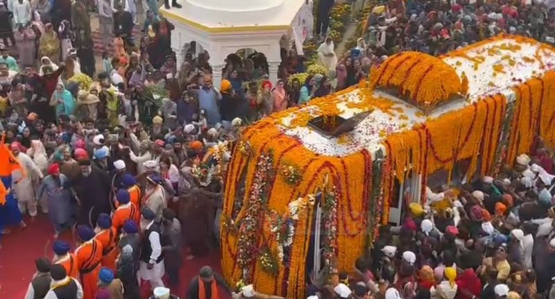 Nagar Kirtan Commemorates Sri Guru Nanak Dev Ji's Birth Anniversary from Gurdwara Birthplace Sri Nankana Sahib
