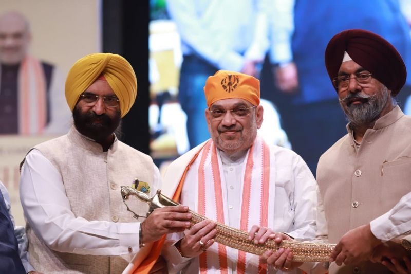Home Minister Amit Shah Honored by Delhi Sikh Gurdwara Parbandhak Committee at Special Event