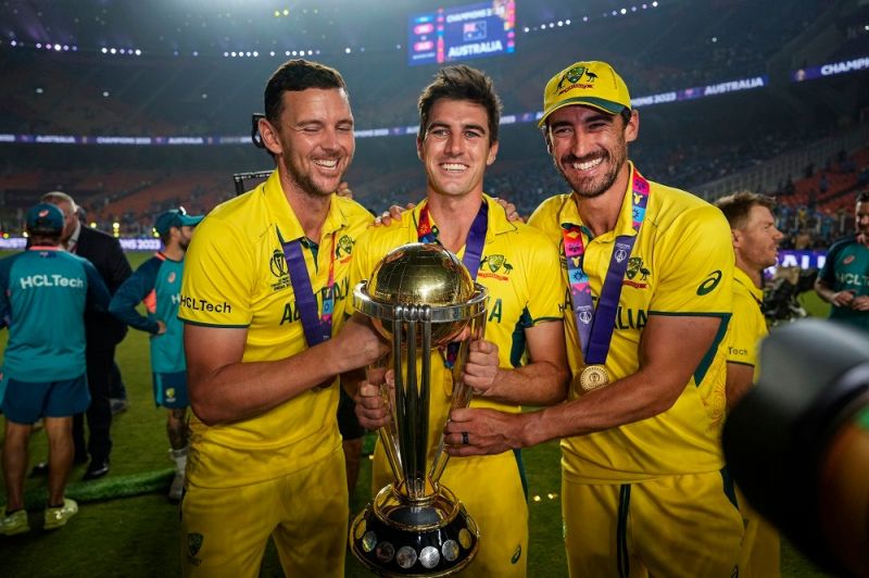 Australian Triumph: Jubilant Celebration as Team Australia Lifts Winning Trophy
