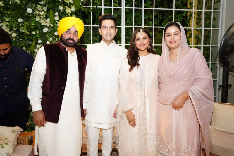 CM Bhagwant Mann's Wife Dr. Gurpreet Kaur Shares pics of Raghav Chadha & Parineeti Chopra's Wedding, Extended Congratulations to the Couple 
