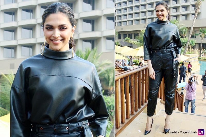 Deepika Padukone in leather attire