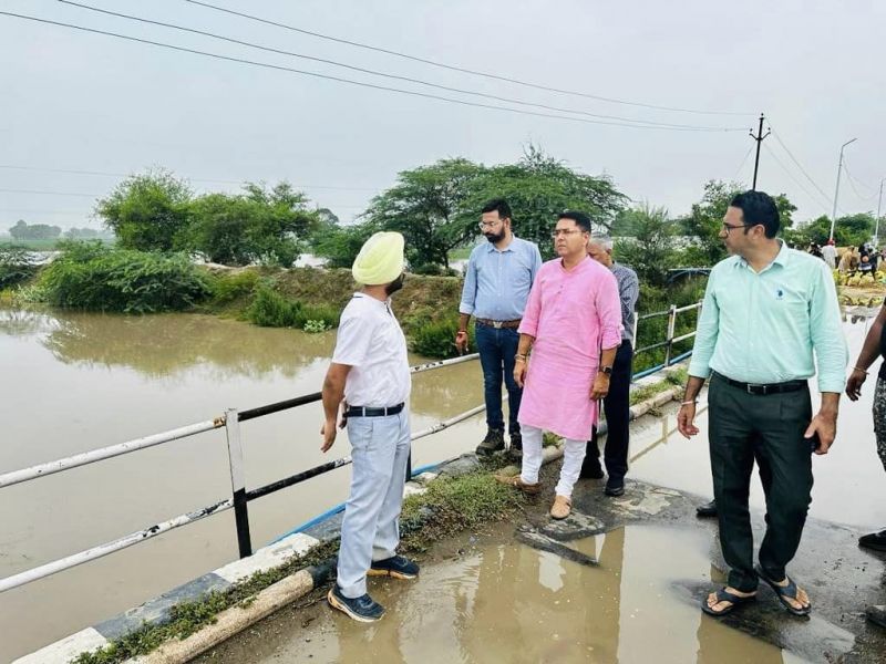 Cabinet Minister Aman Arora Inspects Sirhind Chow Passing Through Sunam Constituency
