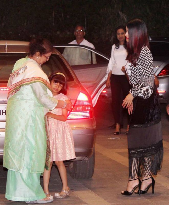 Aradhya feels very sad while hugging her maternal grandmother, as she wants to live more with her