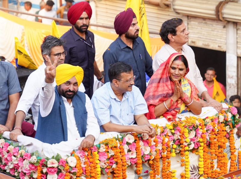 Punjab CM Bhagwant Mann & Delhi CM Arvind Kejriwal Campaigned for 'AAP' candidates in Madhya Pradesh
