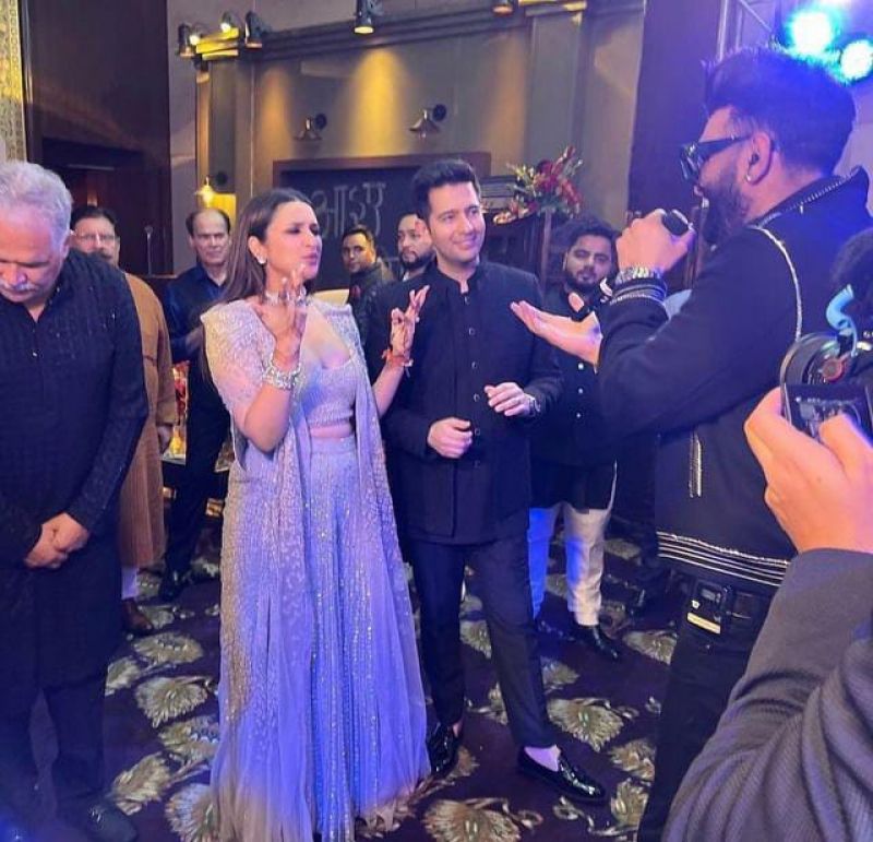 Glimpses of Grandeur: Raghav Chadha & Parineeti Chopra's Sangeet Ceremony in Udaipur