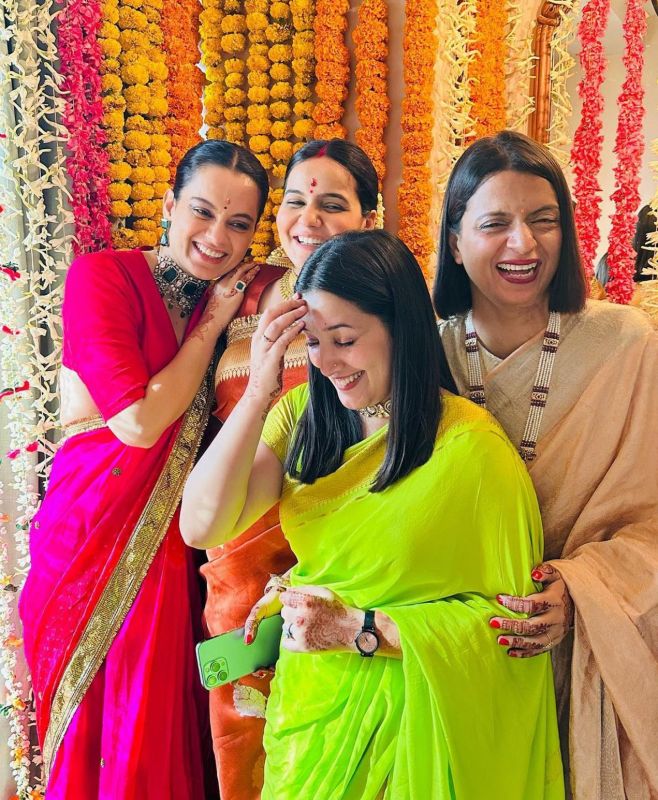 Kangana Ranaut's Sister-in-Law's Enchanting God Bharai Ceremony