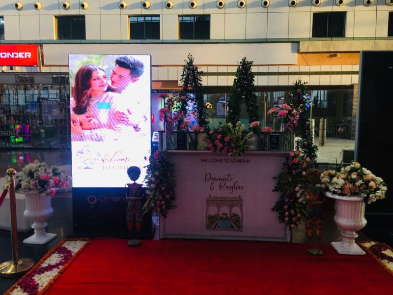 Parineeti Chopra & Raghav Chadha Reached Udaipur; Airport Adorned to Welcome Bride & Groom